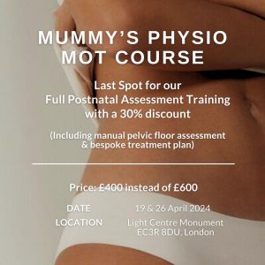 postnatal assessment course physiotherapist London mummy MOT